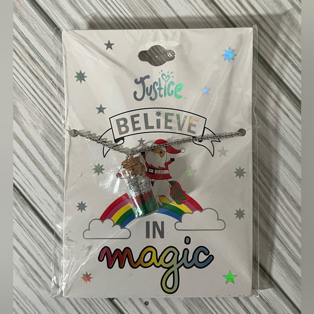 NIP Believe In Magic pixie dust necklace by Justice